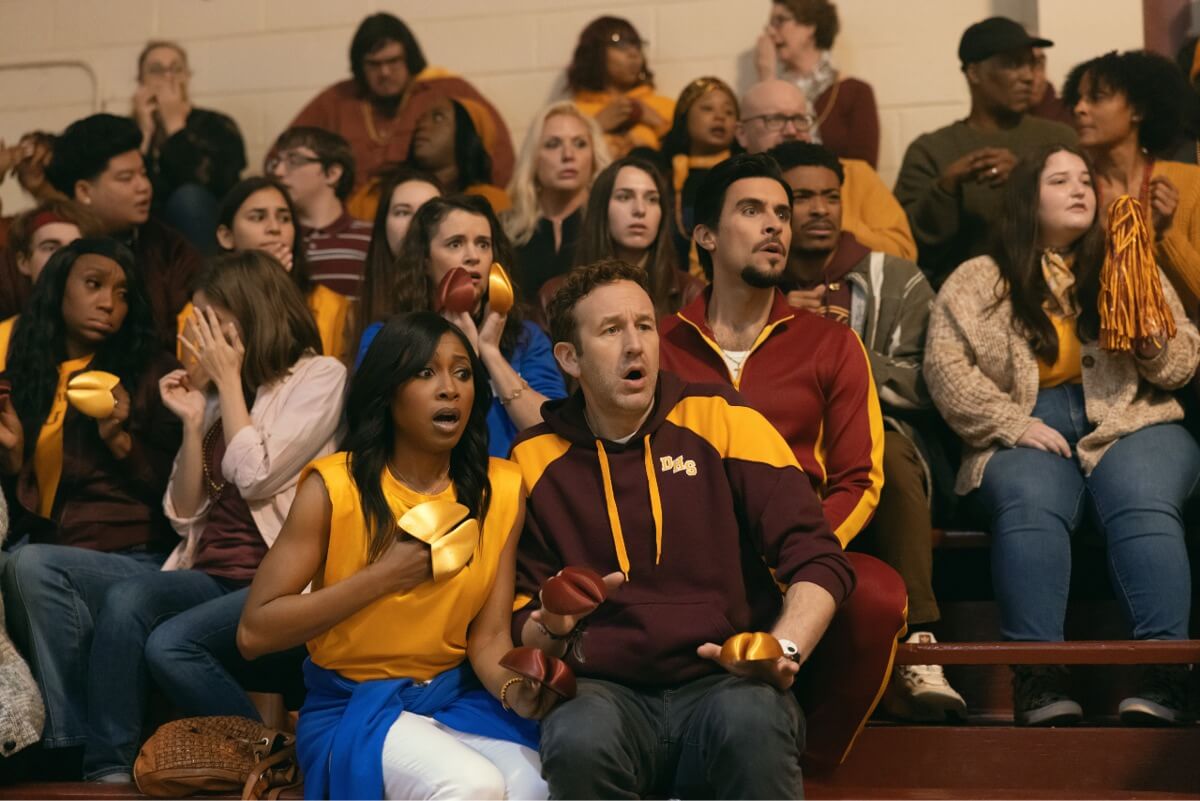 Chris O’Dowd, Gabrielle Dennis, Josh Segarra and Mary Holland in "The Big Door Prize," now streaming on Apple TV+